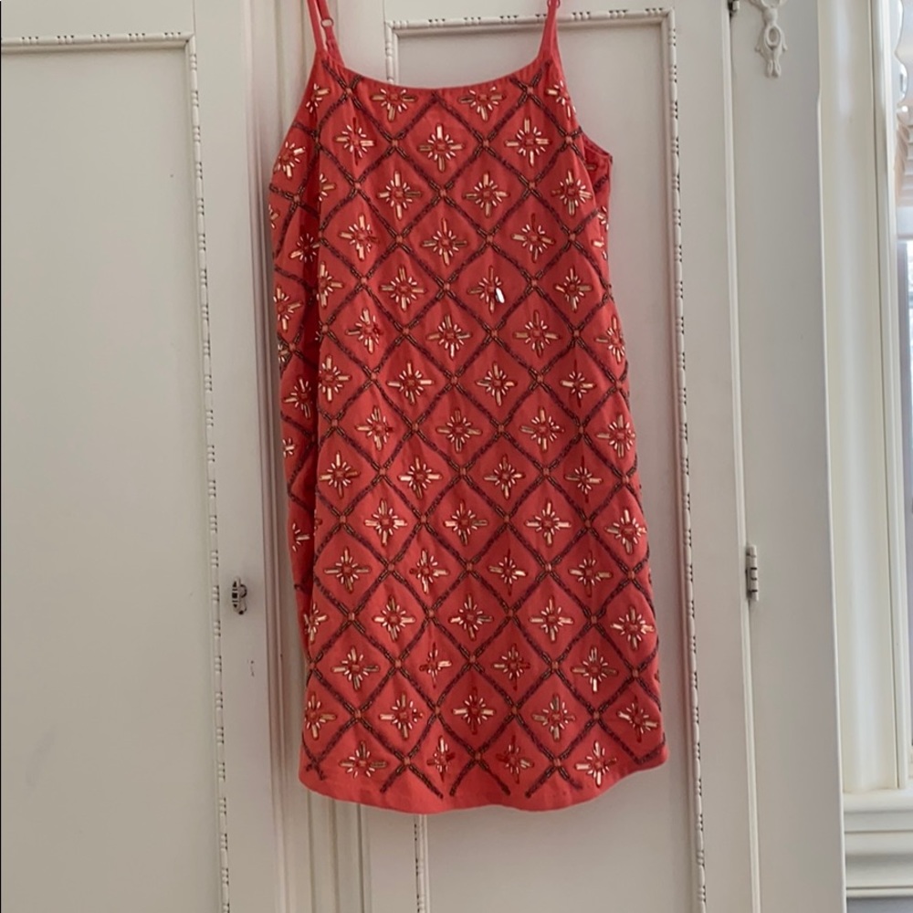 Jeweled Coral Dress